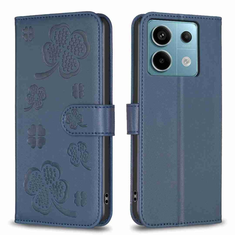 Four-leaf Embossed Leather Phone Case, For Xiaomi Poco M6 4G / Redmi 13 4G, For Xiaomi Redmi A3, For Xiaomi Redmi Note 13 Pro 4G Global, For Xiaomi Redmi Note 13 4G Global, For Xiaomi Redmi Note 13, For Xiaomi Redmi 13C, For Xiaomi Redmi Note 13 Pro+ 5...