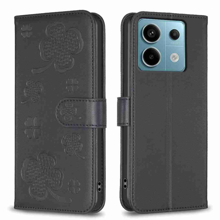 Four-leaf Embossed Leather Phone Case, For Xiaomi Poco M6 4G / Redmi 13 4G, For Xiaomi Redmi A3, For Xiaomi Redmi Note 13 Pro 4G Global, For Xiaomi Redmi Note 13 4G Global, For Xiaomi Redmi Note 13, For Xiaomi Redmi 13C, For Xiaomi Redmi Note 13 Pro+ 5...