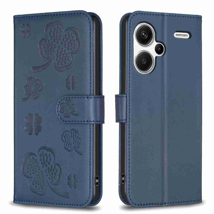 Four-leaf Embossed Leather Phone Case, For Xiaomi Poco M6 4G / Redmi 13 4G, For Xiaomi Redmi A3, For Xiaomi Redmi Note 13 Pro 4G Global, For Xiaomi Redmi Note 13 4G Global, For Xiaomi Redmi Note 13, For Xiaomi Redmi 13C, For Xiaomi Redmi Note 13 Pro+ 5...