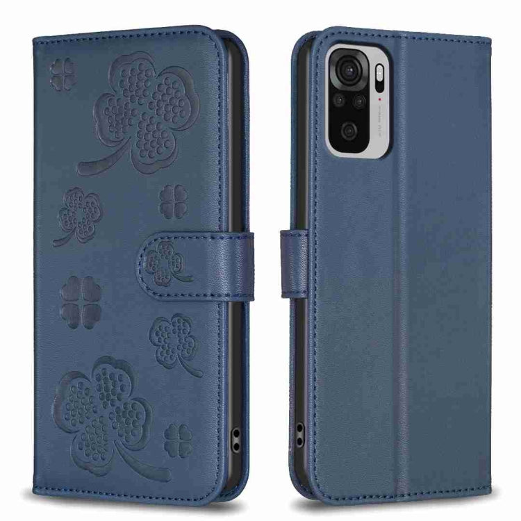 Four-leaf Embossed Leather Phone Case, For Xiaomi Mi 11 Lite, For Xiaomi Redmi Note 10 4G / 10S, For Xiaomi Redmi Note 10 Pro, For Xiaomi Poco M3, For Xiaomi Redmi K30S, For Xiaomi Mi 10T Lite, For Xiaomi Poco X3, For Xiaomi Redmi 9A