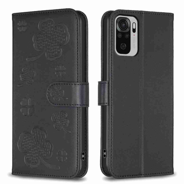 Four-leaf Embossed Leather Phone Case, For Xiaomi Mi 11 Lite, For Xiaomi Redmi Note 10 4G / 10S, For Xiaomi Redmi Note 10 Pro, For Xiaomi Poco M3, For Xiaomi Redmi K30S, For Xiaomi Mi 10T Lite, For Xiaomi Poco X3, For Xiaomi Redmi 9A