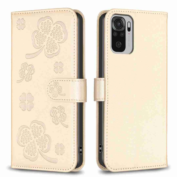 Four-leaf Embossed Leather Phone Case, For Xiaomi Mi 11 Lite, For Xiaomi Redmi Note 10 4G / 10S, For Xiaomi Redmi Note 10 Pro, For Xiaomi Poco M3, For Xiaomi Redmi K30S, For Xiaomi Mi 10T Lite, For Xiaomi Poco X3, For Xiaomi Redmi 9A