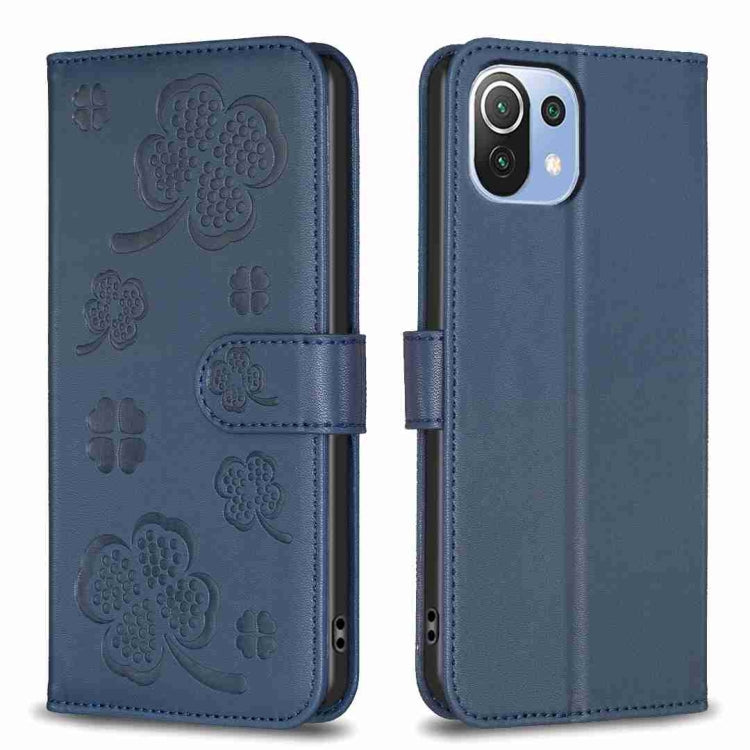 Four-leaf Embossed Leather Phone Case, For Xiaomi Mi 11 Lite, For Xiaomi Redmi Note 10 4G / 10S, For Xiaomi Redmi Note 10 Pro, For Xiaomi Poco M3, For Xiaomi Redmi K30S, For Xiaomi Mi 10T Lite, For Xiaomi Poco X3, For Xiaomi Redmi 9A