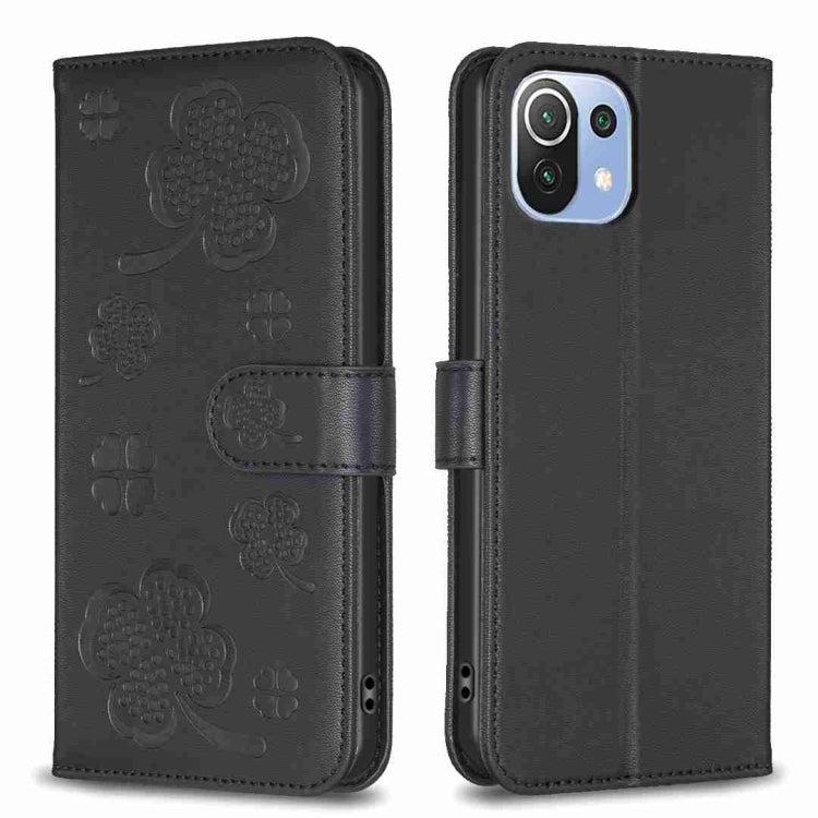 Four-leaf Embossed Leather Phone Case, For Xiaomi Mi 11 Lite, For Xiaomi Redmi Note 10 4G / 10S, For Xiaomi Redmi Note 10 Pro, For Xiaomi Poco M3, For Xiaomi Redmi K30S, For Xiaomi Mi 10T Lite, For Xiaomi Poco X3, For Xiaomi Redmi 9A