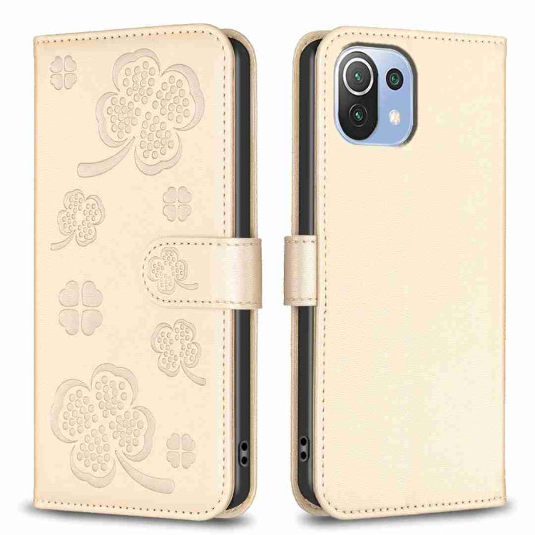 Four-leaf Embossed Leather Phone Case, For Xiaomi Mi 11 Lite, For Xiaomi Redmi Note 10 4G / 10S, For Xiaomi Redmi Note 10 Pro, For Xiaomi Poco M3, For Xiaomi Redmi K30S, For Xiaomi Mi 10T Lite, For Xiaomi Poco X3, For Xiaomi Redmi 9A