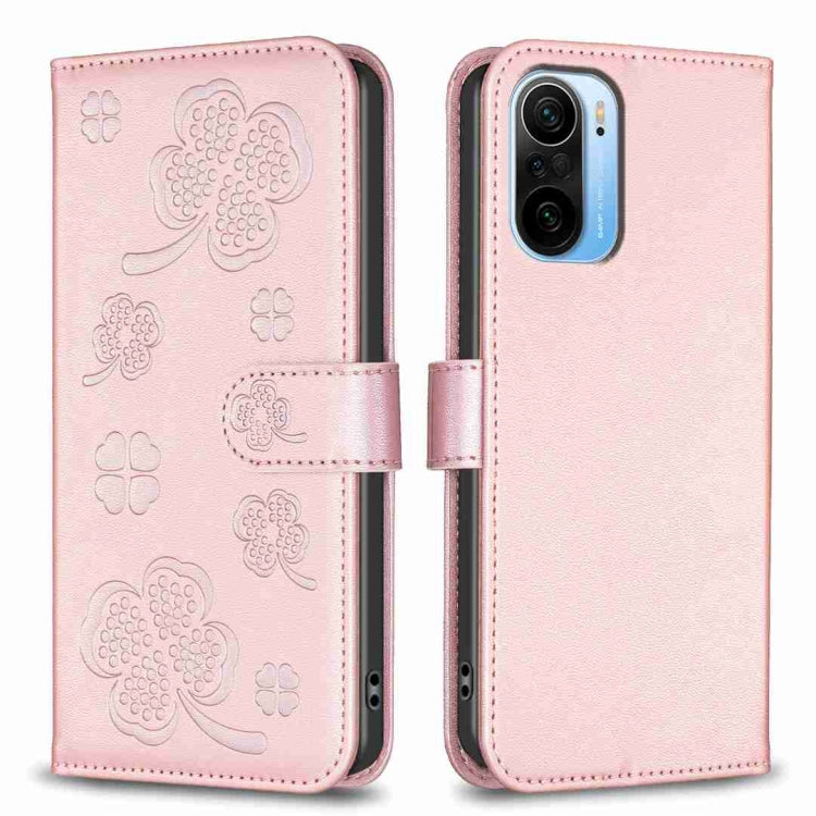 Four-leaf Embossed Leather Phone Case, For Xiaomi Redmi 10 5G / Note 11E, For Xiaomi Redmi 9C / 10A, For Xiaomi Redmi 10C, For Xiaomi Mi 11i / Poco F3, For Xiaomi Redmi 10 / Note 11 4G, For Xiaomi Redmi Note 11 Pro Global, For Xiaomi 11T / 11T Pro     ...