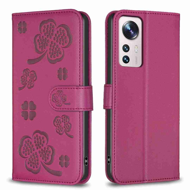 Four-leaf Embossed Leather Phone Case, For Xiaomi Poco C55 / Redmi 12C, For Xiaomi Redmi Note 12 Pro+ 5G Global, For Xiaomi Redmi Note 12 Pro 5G Global, For Xiaomi Redmi Note 12 5G Global, For Xiaomi 13 Lite 5G, For Xiaomi Redmi K60 / K60 Pro          ...