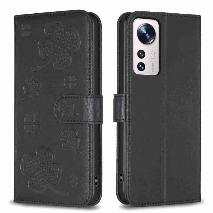 Four-leaf Embossed Leather Phone Case, For Xiaomi Poco C55 / Redmi 12C, For Xiaomi Redmi Note 12 Pro+ 5G Global, For Xiaomi Redmi Note 12 Pro 5G Global, For Xiaomi Redmi Note 12 5G Global, For Xiaomi 13 Lite 5G, For Xiaomi Redmi K60 / K60 Pro          ...