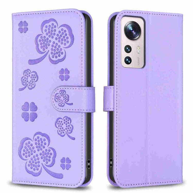 Four-leaf Embossed Leather Phone Case, For Xiaomi Poco C55 / Redmi 12C, For Xiaomi Redmi Note 12 Pro+ 5G Global, For Xiaomi Redmi Note 12 Pro 5G Global, For Xiaomi Redmi Note 12 5G Global, For Xiaomi 13 Lite 5G, For Xiaomi Redmi K60 / K60 Pro          ...