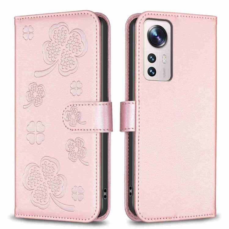 Four-leaf Embossed Leather Phone Case, For Xiaomi Poco C55 / Redmi 12C, For Xiaomi Redmi Note 12 Pro+ 5G Global, For Xiaomi Redmi Note 12 Pro 5G Global, For Xiaomi Redmi Note 12 5G Global, For Xiaomi 13 Lite 5G, For Xiaomi Redmi K60 / K60 Pro          ...