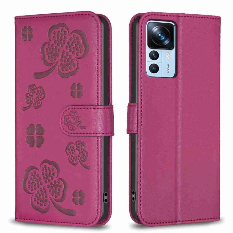 Four-leaf Embossed Leather Phone Case, For Xiaomi Poco C55 / Redmi 12C, For Xiaomi Redmi Note 12 Pro+ 5G Global, For Xiaomi Redmi Note 12 Pro 5G Global, For Xiaomi Redmi Note 12 5G Global, For Xiaomi 13 Lite 5G, For Xiaomi Redmi K60 / K60 Pro          ...