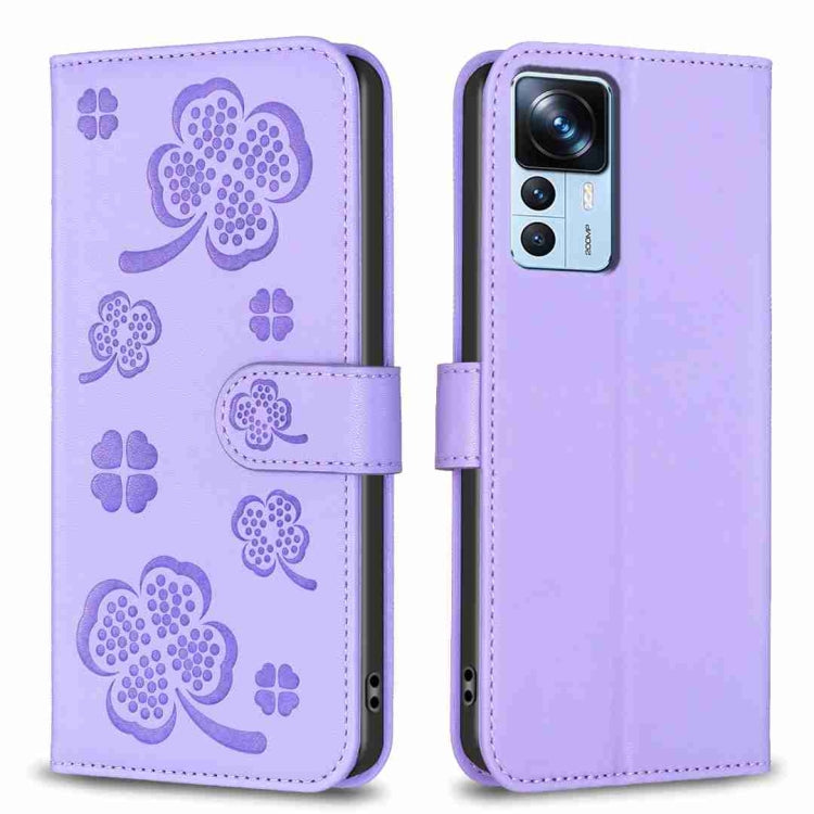 Four-leaf Embossed Leather Phone Case, For Xiaomi Poco C55 / Redmi 12C, For Xiaomi Redmi Note 12 Pro+ 5G Global, For Xiaomi Redmi Note 12 Pro 5G Global, For Xiaomi Redmi Note 12 5G Global, For Xiaomi 13 Lite 5G, For Xiaomi Redmi K60 / K60 Pro          ...