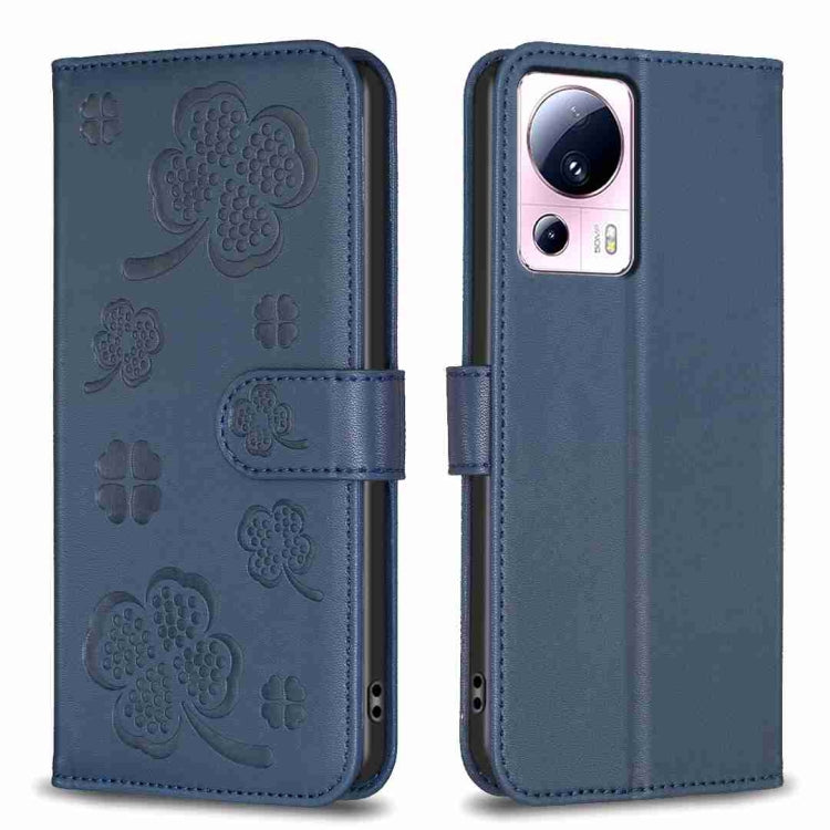 Four-leaf Embossed Leather Phone Case, For Xiaomi Poco C55 / Redmi 12C, For Xiaomi Redmi Note 12 Pro+ 5G Global, For Xiaomi Redmi Note 12 Pro 5G Global, For Xiaomi Redmi Note 12 5G Global, For Xiaomi 13 Lite 5G, For Xiaomi Redmi K60 / K60 Pro          ...