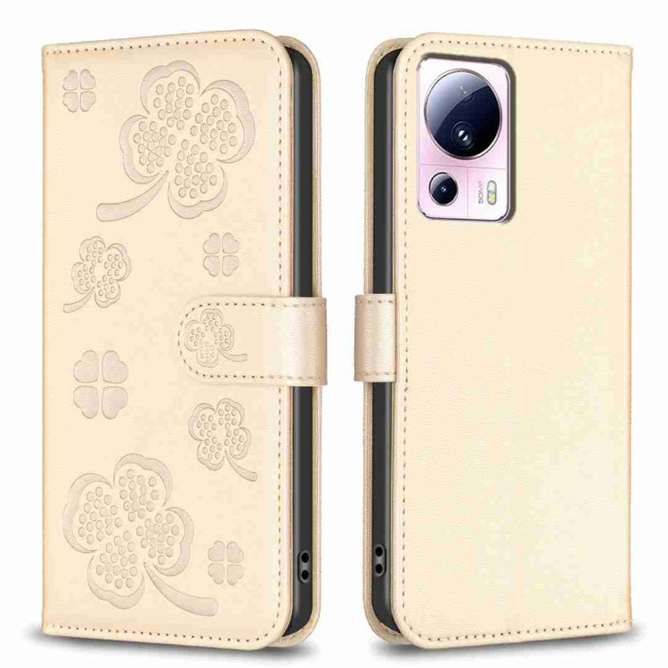 Four-leaf Embossed Leather Phone Case, For Xiaomi Poco C55 / Redmi 12C, For Xiaomi Redmi Note 12 Pro+ 5G Global, For Xiaomi Redmi Note 12 Pro 5G Global, For Xiaomi Redmi Note 12 5G Global, For Xiaomi 13 Lite 5G, For Xiaomi Redmi K60 / K60 Pro          ...
