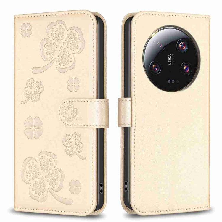 Four-leaf Embossed Leather Phone Case, For Xiaomi 13T, For Xiaomi Redmi 12 4G, For Xiaomi Poco F5 5G, For Xiaomi Redmi Note 11 / 12S 4G, For Xiaomi 13 Ultra, For Xiaomi Redmi Note 12 4G Global, For Xiaomi Civi 3 5G, For Xiaomi Redmi A1+ / A2