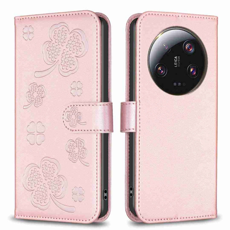 Four-leaf Embossed Leather Phone Case, For Xiaomi 13T, For Xiaomi Redmi 12 4G, For Xiaomi Poco F5 5G, For Xiaomi Redmi Note 11 / 12S 4G, For Xiaomi 13 Ultra, For Xiaomi Redmi Note 12 4G Global, For Xiaomi Civi 3 5G, For Xiaomi Redmi A1+ / A2