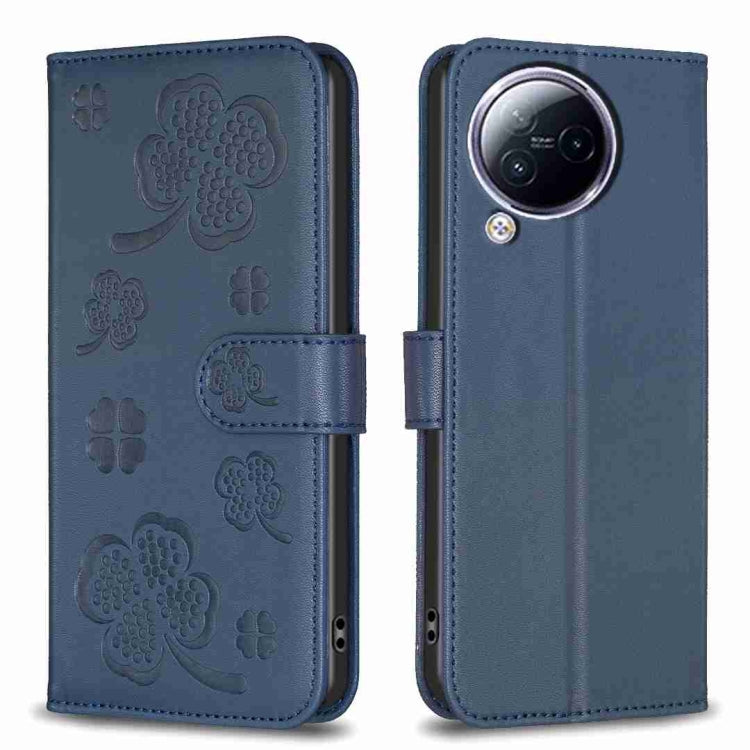 Four-leaf Embossed Leather Phone Case, For Xiaomi 13T, For Xiaomi Redmi 12 4G, For Xiaomi Poco F5 5G, For Xiaomi Redmi Note 11 / 12S 4G, For Xiaomi 13 Ultra, For Xiaomi Redmi Note 12 4G Global, For Xiaomi Civi 3 5G, For Xiaomi Redmi A1+ / A2