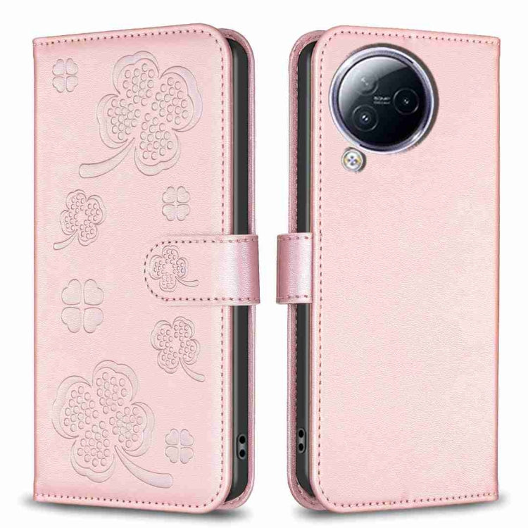 Four-leaf Embossed Leather Phone Case, For Xiaomi 13T, For Xiaomi Redmi 12 4G, For Xiaomi Poco F5 5G, For Xiaomi Redmi Note 11 / 12S 4G, For Xiaomi 13 Ultra, For Xiaomi Redmi Note 12 4G Global, For Xiaomi Civi 3 5G, For Xiaomi Redmi A1+ / A2
