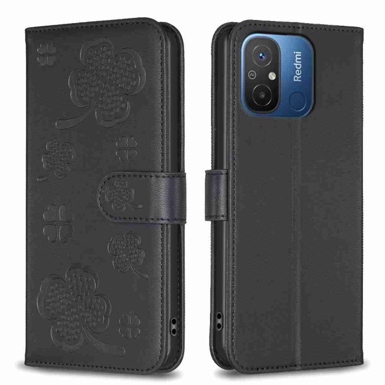 Four-leaf Embossed Leather Phone Case, For Xiaomi Poco C55 / Redmi 12C, For Xiaomi Redmi Note 12 Pro+ 5G Global, For Xiaomi Redmi Note 12 Pro 5G Global, For Xiaomi Redmi Note 12 5G Global, For Xiaomi 13 Lite 5G, For Xiaomi Redmi K60 / K60 Pro          ...