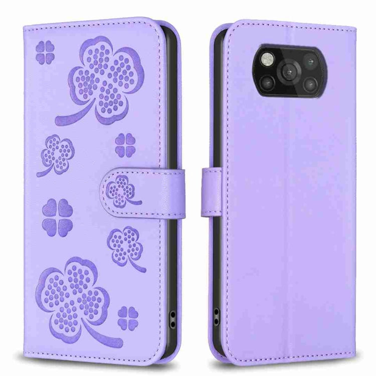 Four-leaf Embossed Leather Phone Case, For Xiaomi Mi 11 Lite, For Xiaomi Redmi Note 10 4G / 10S, For Xiaomi Redmi Note 10 Pro, For Xiaomi Poco M3, For Xiaomi Redmi K30S, For Xiaomi Mi 10T Lite, For Xiaomi Poco X3, For Xiaomi Redmi 9A