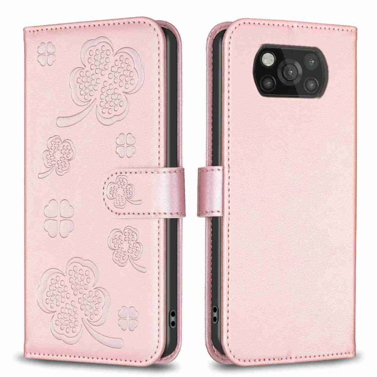Four-leaf Embossed Leather Phone Case, For Xiaomi Mi 11 Lite, For Xiaomi Redmi Note 10 4G / 10S, For Xiaomi Redmi Note 10 Pro, For Xiaomi Poco M3, For Xiaomi Redmi K30S, For Xiaomi Mi 10T Lite, For Xiaomi Poco X3, For Xiaomi Redmi 9A
