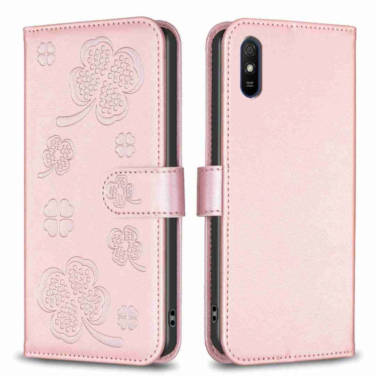 Four-leaf Embossed Leather Phone Case, For Xiaomi Mi 11 Lite, For Xiaomi Redmi Note 10 4G / 10S, For Xiaomi Redmi Note 10 Pro, For Xiaomi Poco M3, For Xiaomi Redmi K30S, For Xiaomi Mi 10T Lite, For Xiaomi Poco X3, For Xiaomi Redmi 9A