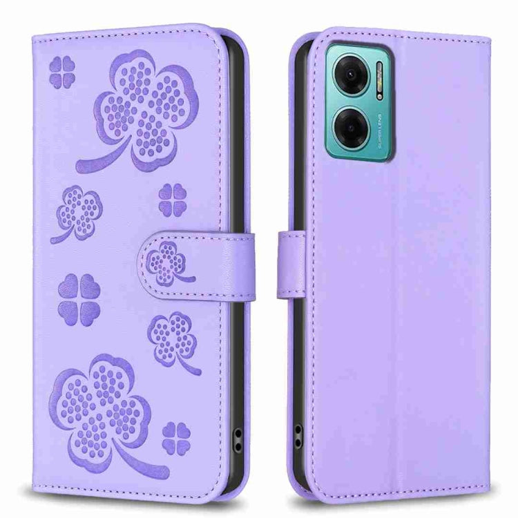 Four-leaf Embossed Leather Phone Case, For Xiaomi Redmi 10 5G / Note 11E, For Xiaomi Redmi 9C / 10A, For Xiaomi Redmi 10C, For Xiaomi Mi 11i / Poco F3, For Xiaomi Redmi 10 / Note 11 4G, For Xiaomi Redmi Note 11 Pro Global, For Xiaomi 11T / 11T Pro     ...