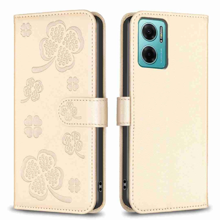 Four-leaf Embossed Leather Phone Case, For Xiaomi Redmi 10 5G / Note 11E, For Xiaomi Redmi 9C / 10A, For Xiaomi Redmi 10C, For Xiaomi Mi 11i / Poco F3, For Xiaomi Redmi 10 / Note 11 4G, For Xiaomi Redmi Note 11 Pro Global, For Xiaomi 11T / 11T Pro     ...