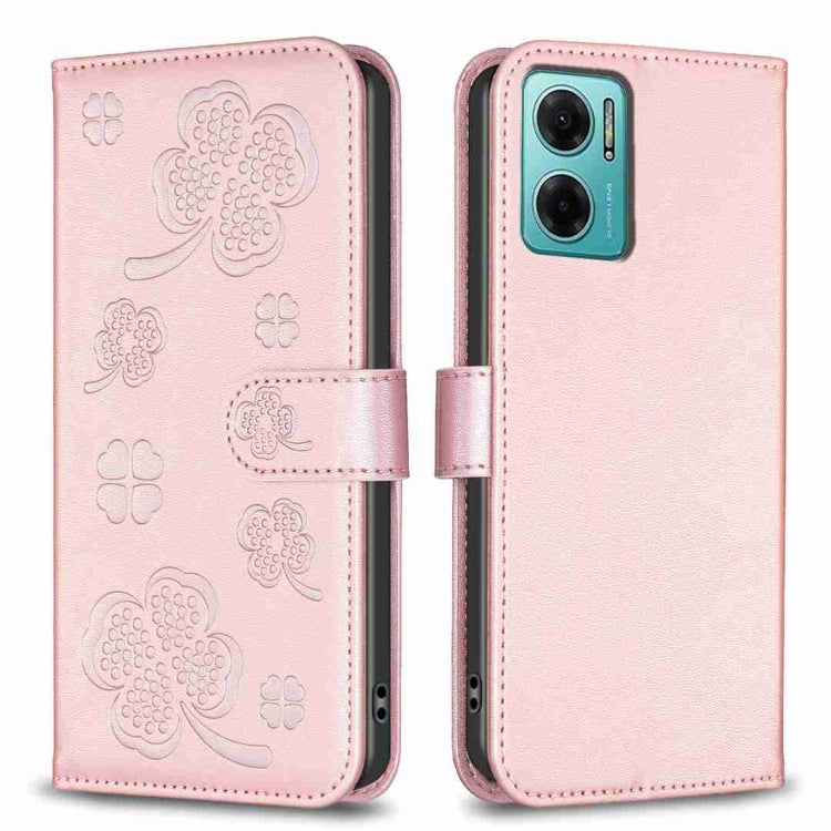 Four-leaf Embossed Leather Phone Case, For Xiaomi Redmi 10 5G / Note 11E, For Xiaomi Redmi 9C / 10A, For Xiaomi Redmi 10C, For Xiaomi Mi 11i / Poco F3, For Xiaomi Redmi 10 / Note 11 4G, For Xiaomi Redmi Note 11 Pro Global, For Xiaomi 11T / 11T Pro     ...