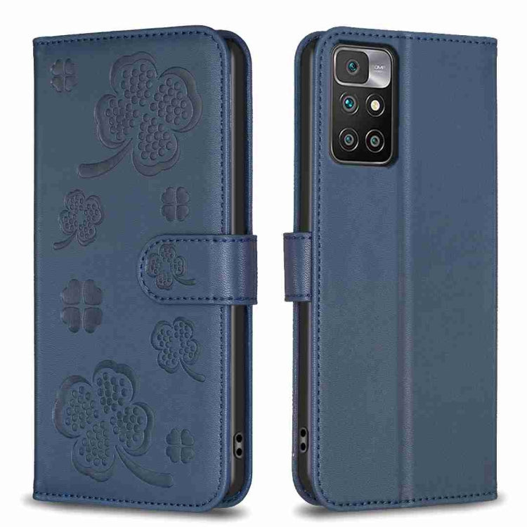 Four-leaf Embossed Leather Phone Case, For Xiaomi Redmi 10 5G / Note 11E, For Xiaomi Redmi 9C / 10A, For Xiaomi Redmi 10C, For Xiaomi Mi 11i / Poco F3, For Xiaomi Redmi 10 / Note 11 4G, For Xiaomi Redmi Note 11 Pro Global, For Xiaomi 11T / 11T Pro     ...