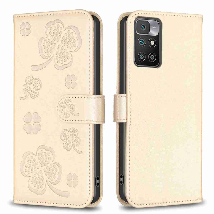 Four-leaf Embossed Leather Phone Case, For Xiaomi Redmi 10 5G / Note 11E, For Xiaomi Redmi 9C / 10A, For Xiaomi Redmi 10C, For Xiaomi Mi 11i / Poco F3, For Xiaomi Redmi 10 / Note 11 4G, For Xiaomi Redmi Note 11 Pro Global, For Xiaomi 11T / 11T Pro     ...