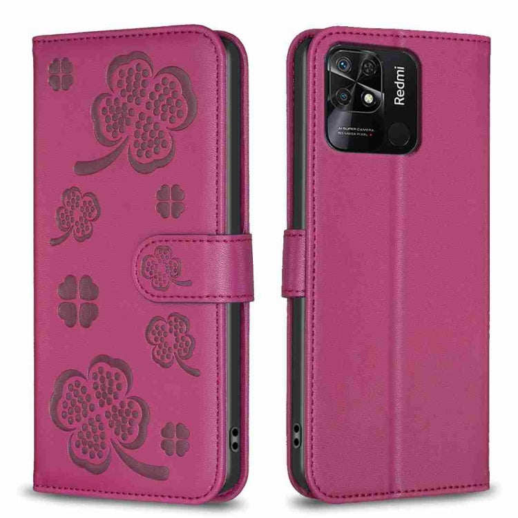 Four-leaf Embossed Leather Phone Case, For Xiaomi Redmi 10 5G / Note 11E, For Xiaomi Redmi 9C / 10A, For Xiaomi Redmi 10C, For Xiaomi Mi 11i / Poco F3, For Xiaomi Redmi 10 / Note 11 4G, For Xiaomi Redmi Note 11 Pro Global, For Xiaomi 11T / 11T Pro     ...