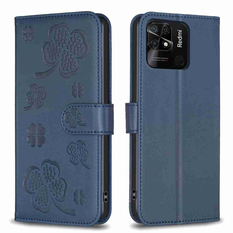 Four-leaf Embossed Leather Phone Case, For Xiaomi Redmi 10 5G / Note 11E, For Xiaomi Redmi 9C / 10A, For Xiaomi Redmi 10C, For Xiaomi Mi 11i / Poco F3, For Xiaomi Redmi 10 / Note 11 4G, For Xiaomi Redmi Note 11 Pro Global, For Xiaomi 11T / 11T Pro     ...