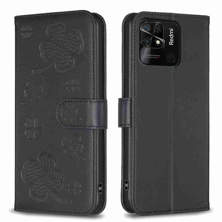 Four-leaf Embossed Leather Phone Case, For Xiaomi Redmi 10 5G / Note 11E, For Xiaomi Redmi 9C / 10A, For Xiaomi Redmi 10C, For Xiaomi Mi 11i / Poco F3, For Xiaomi Redmi 10 / Note 11 4G, For Xiaomi Redmi Note 11 Pro Global, For Xiaomi 11T / 11T Pro     ...