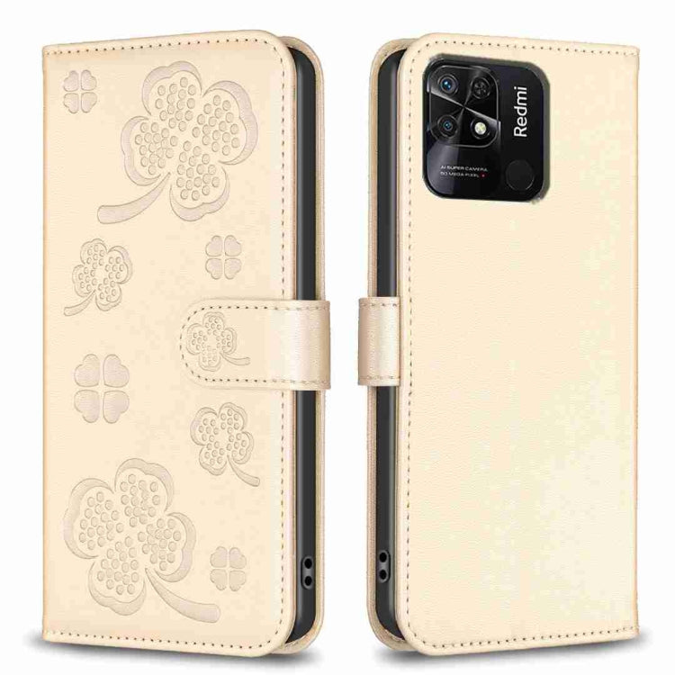 Four-leaf Embossed Leather Phone Case, For Xiaomi Redmi 10 5G / Note 11E, For Xiaomi Redmi 9C / 10A, For Xiaomi Redmi 10C, For Xiaomi Mi 11i / Poco F3, For Xiaomi Redmi 10 / Note 11 4G, For Xiaomi Redmi Note 11 Pro Global, For Xiaomi 11T / 11T Pro     ...