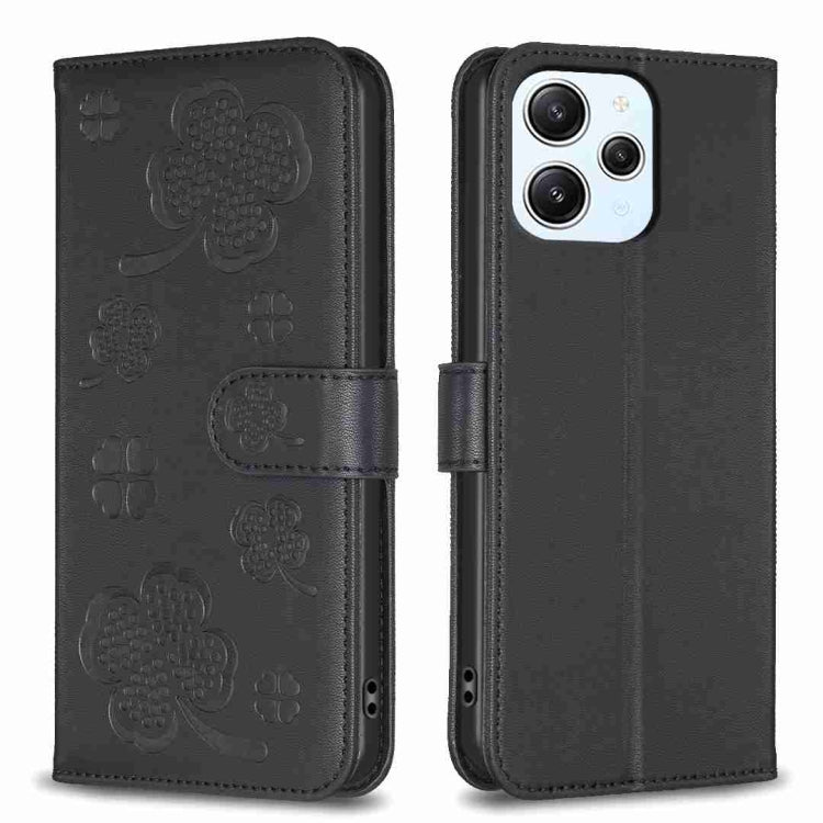 Four-leaf Embossed Leather Phone Case, For Xiaomi 13T, For Xiaomi Redmi 12 4G, For Xiaomi Poco F5 5G, For Xiaomi Redmi Note 11 / 12S 4G, For Xiaomi 13 Ultra, For Xiaomi Redmi Note 12 4G Global, For Xiaomi Civi 3 5G, For Xiaomi Redmi A1+ / A2