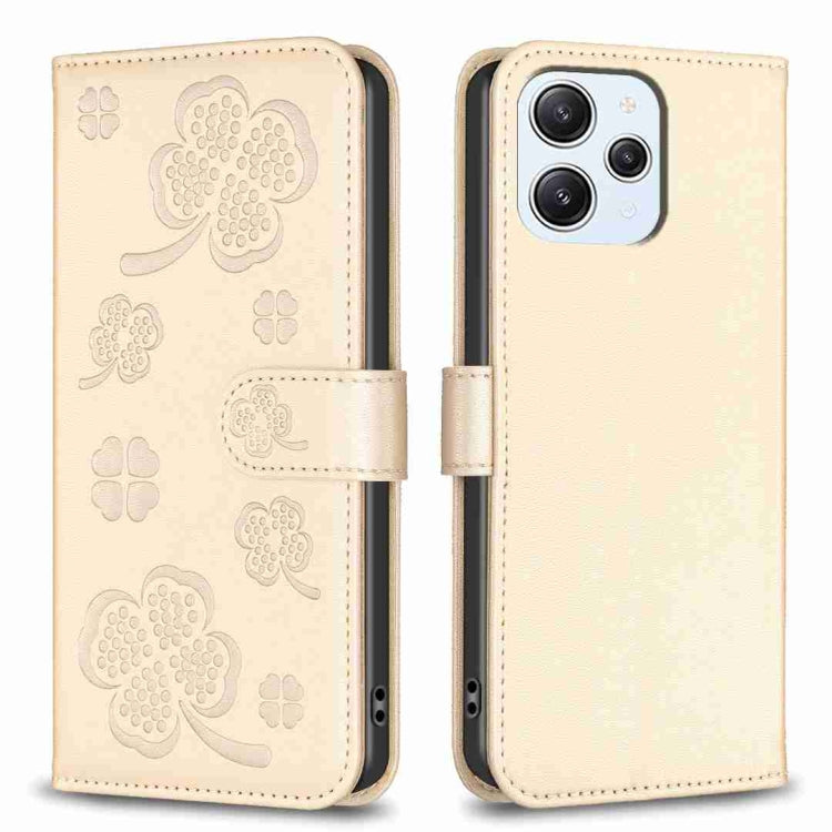 Four-leaf Embossed Leather Phone Case, For Xiaomi 13T, For Xiaomi Redmi 12 4G, For Xiaomi Poco F5 5G, For Xiaomi Redmi Note 11 / 12S 4G, For Xiaomi 13 Ultra, For Xiaomi Redmi Note 12 4G Global, For Xiaomi Civi 3 5G, For Xiaomi Redmi A1+ / A2