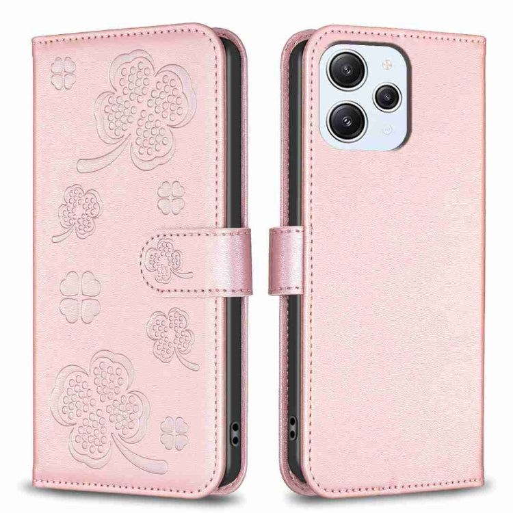 Four-leaf Embossed Leather Phone Case, For Xiaomi 13T, For Xiaomi Redmi 12 4G, For Xiaomi Poco F5 5G, For Xiaomi Redmi Note 11 / 12S 4G, For Xiaomi 13 Ultra, For Xiaomi Redmi Note 12 4G Global, For Xiaomi Civi 3 5G, For Xiaomi Redmi A1+ / A2