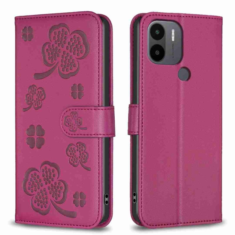 Four-leaf Embossed Leather Phone Case, For Xiaomi 13T, For Xiaomi Redmi 12 4G, For Xiaomi Poco F5 5G, For Xiaomi Redmi Note 11 / 12S 4G, For Xiaomi 13 Ultra, For Xiaomi Redmi Note 12 4G Global, For Xiaomi Civi 3 5G, For Xiaomi Redmi A1+ / A2