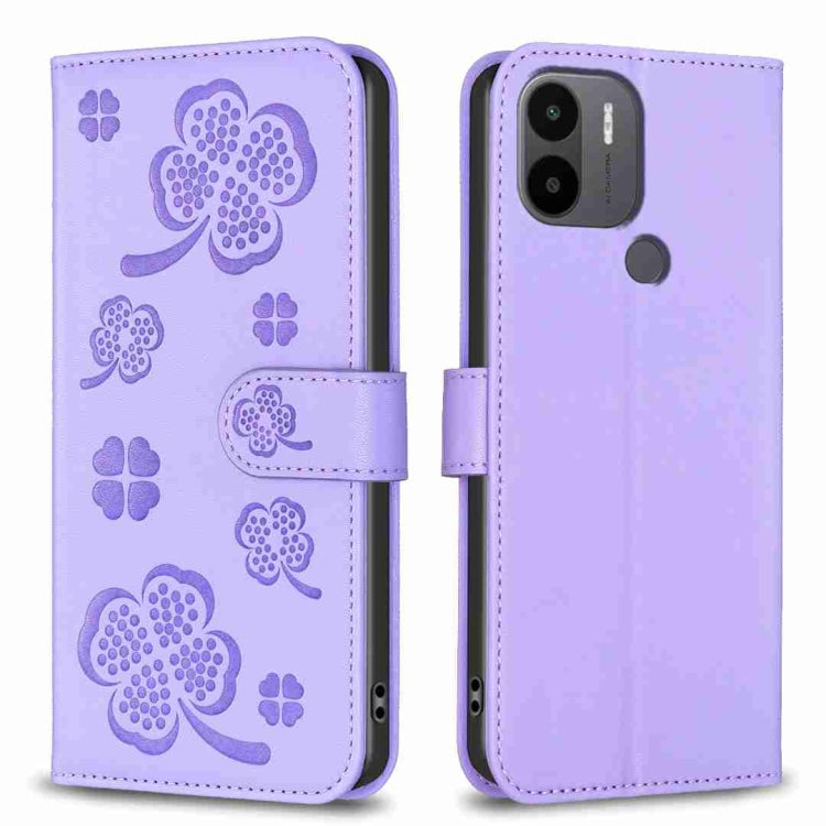 Four-leaf Embossed Leather Phone Case, For Xiaomi 13T, For Xiaomi Redmi 12 4G, For Xiaomi Poco F5 5G, For Xiaomi Redmi Note 11 / 12S 4G, For Xiaomi 13 Ultra, For Xiaomi Redmi Note 12 4G Global, For Xiaomi Civi 3 5G, For Xiaomi Redmi A1+ / A2