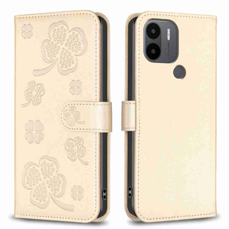 Four-leaf Embossed Leather Phone Case, For Xiaomi 13T, For Xiaomi Redmi 12 4G, For Xiaomi Poco F5 5G, For Xiaomi Redmi Note 11 / 12S 4G, For Xiaomi 13 Ultra, For Xiaomi Redmi Note 12 4G Global, For Xiaomi Civi 3 5G, For Xiaomi Redmi A1+ / A2