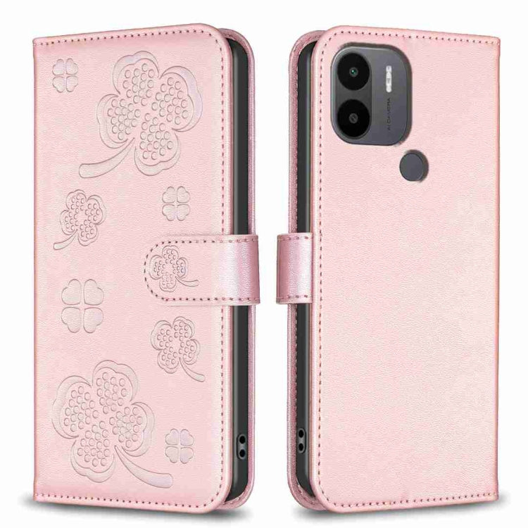 Four-leaf Embossed Leather Phone Case, For Xiaomi 13T, For Xiaomi Redmi 12 4G, For Xiaomi Poco F5 5G, For Xiaomi Redmi Note 11 / 12S 4G, For Xiaomi 13 Ultra, For Xiaomi Redmi Note 12 4G Global, For Xiaomi Civi 3 5G, For Xiaomi Redmi A1+ / A2