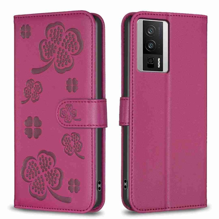 Four-leaf Embossed Leather Phone Case, For Xiaomi Poco C55 / Redmi 12C, For Xiaomi Redmi Note 12 Pro+ 5G Global, For Xiaomi Redmi Note 12 Pro 5G Global, For Xiaomi Redmi Note 12 5G Global, For Xiaomi 13 Lite 5G, For Xiaomi Redmi K60 / K60 Pro          ...