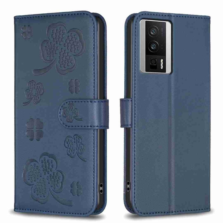Four-leaf Embossed Leather Phone Case, For Xiaomi Poco C55 / Redmi 12C, For Xiaomi Redmi Note 12 Pro+ 5G Global, For Xiaomi Redmi Note 12 Pro 5G Global, For Xiaomi Redmi Note 12 5G Global, For Xiaomi 13 Lite 5G, For Xiaomi Redmi K60 / K60 Pro          ...
