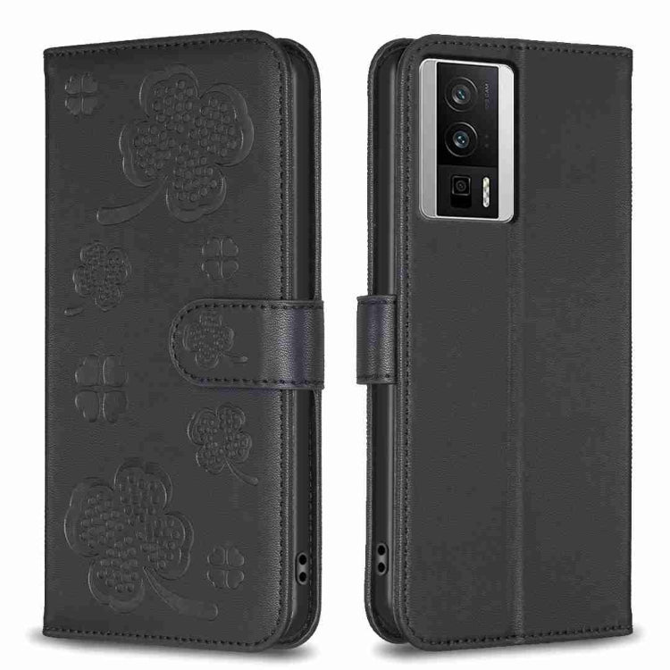 Four-leaf Embossed Leather Phone Case, For Xiaomi Poco C55 / Redmi 12C, For Xiaomi Redmi Note 12 Pro+ 5G Global, For Xiaomi Redmi Note 12 Pro 5G Global, For Xiaomi Redmi Note 12 5G Global, For Xiaomi 13 Lite 5G, For Xiaomi Redmi K60 / K60 Pro          ...