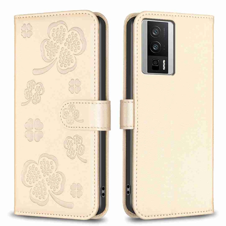 Four-leaf Embossed Leather Phone Case, For Xiaomi Poco C55 / Redmi 12C, For Xiaomi Redmi Note 12 Pro+ 5G Global, For Xiaomi Redmi Note 12 Pro 5G Global, For Xiaomi Redmi Note 12 5G Global, For Xiaomi 13 Lite 5G, For Xiaomi Redmi K60 / K60 Pro          ...
