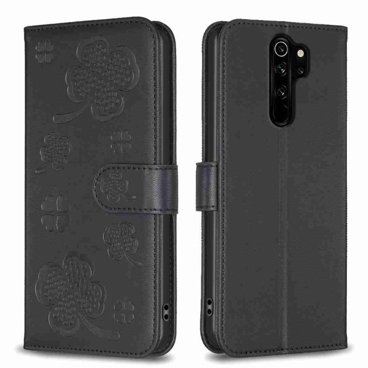 Four-leaf Embossed Leather Phone Case, For Xiaomi Redmi 9, For Xiaomi Redmi Note 9, For Xiaomi Redmi Note 9 Pro Max, For Xiaomi Redmi Note 8T, For Xiaomi Redmi Note 8, For Xiaomi Redmi Note 8 Pro