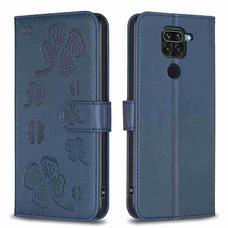Four-leaf Embossed Leather Phone Case, For Xiaomi Redmi 9, For Xiaomi Redmi Note 9, For Xiaomi Redmi Note 9 Pro Max, For Xiaomi Redmi Note 8T, For Xiaomi Redmi Note 8, For Xiaomi Redmi Note 8 Pro