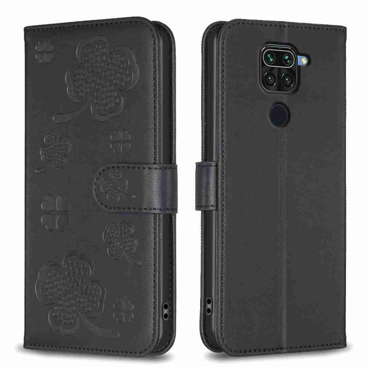 Four-leaf Embossed Leather Phone Case, For Xiaomi Redmi 9, For Xiaomi Redmi Note 9, For Xiaomi Redmi Note 9 Pro Max, For Xiaomi Redmi Note 8T, For Xiaomi Redmi Note 8, For Xiaomi Redmi Note 8 Pro