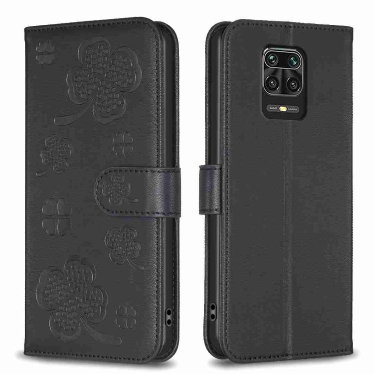 Four-leaf Embossed Leather Phone Case, For Xiaomi Redmi 9, For Xiaomi Redmi Note 9, For Xiaomi Redmi Note 9 Pro Max, For Xiaomi Redmi Note 8T, For Xiaomi Redmi Note 8, For Xiaomi Redmi Note 8 Pro